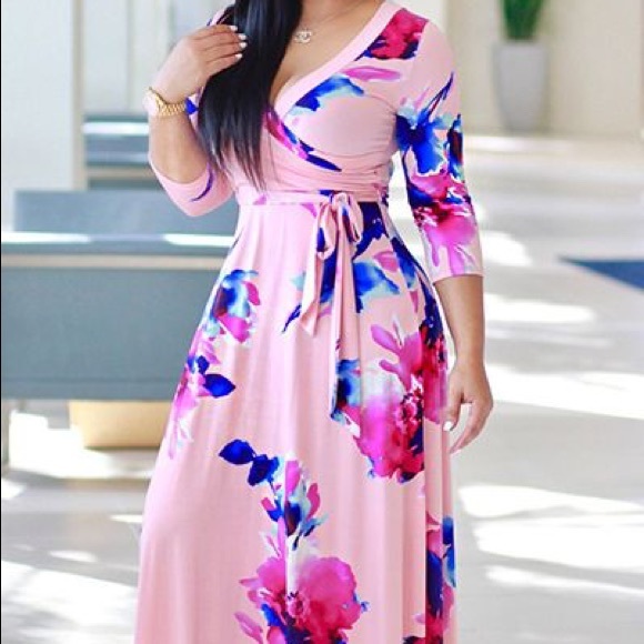 Dresses & Skirts - Women Long V- Neck Fashion Dress